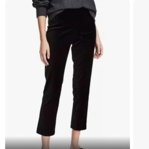 Vince velvet ankle slit pull on black velvet pants NWOT